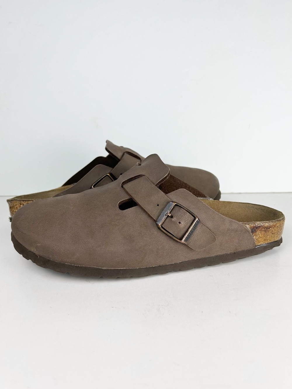 Birkenstock Boston Brown Birko-Flor Slides Mules Unisex Sandals EU 40 US L 9 - Picture 2 of 14